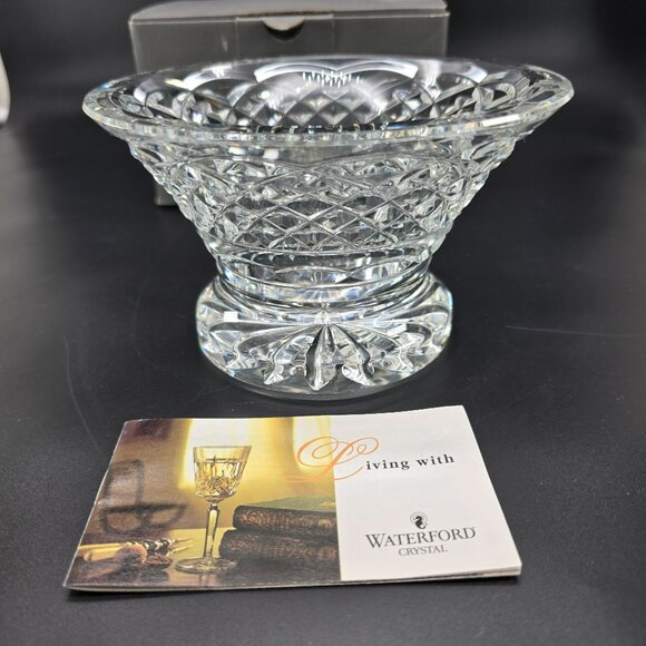 Waterford Crystal Ankglo Bowl 6" Diamond Cut Footed Beauty in Box JJ3832 - Picture 12 of 15